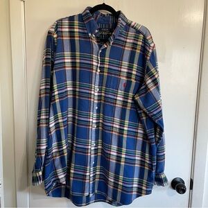 Polo by Ralph Lauren Men's Multicolor Plaid Performance Button Down Shirt XLT